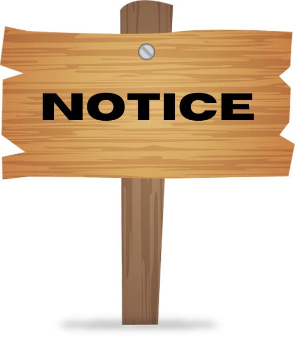 Notice sign